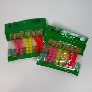 Pautzke 2 Packs Fire Eggs Garlic Bright Color Fish Bait Trout Salmon Tackle Lake